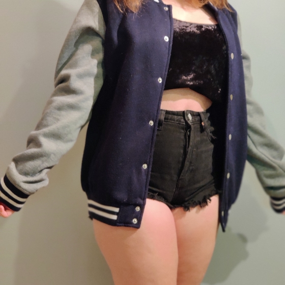 Navy Blue Total Rewards Letterman Jacket - Picture 2 of 3